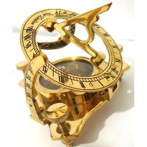  Brass Sundial Compass   Pocket Sundial  West London