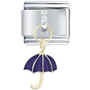  Umbrella Purple February Italian Charms Pugster Jewelry