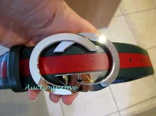   extremely RARE Tom Ford era belt green red gold & silver 32  