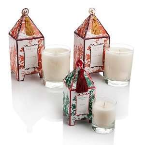  Seda France Set of 2 Autumn Spice Pagoda Candles with Holiday 