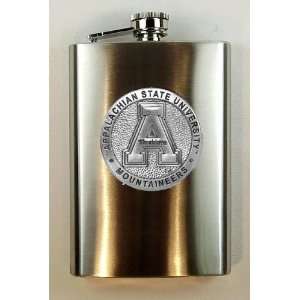 Appalachian State Mountaineers 8 oz Stainless Steel Hip Flask with 