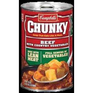 Campbells Chunky Beef & Country Vegetables Soup 18.8 oz (Pack of 12 
