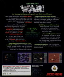 THIS MEANS WAR MICROPOSE STRATEGY PC GAME   BOXED  