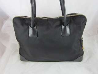 Authentic Designer PRADA Handbag Bag Purse Tote Hobo Black lock & key 