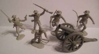   Playset Figure Lot Civil War Confederate Centennial Soldiers Cannon