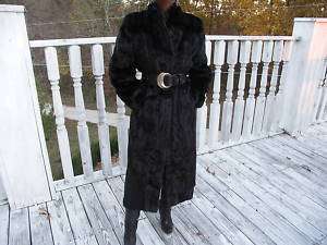 Mint young 3yr Full Length black Mink fur coat jacket S  