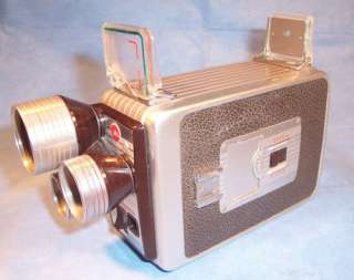   Brownie Triple Turret Double 8mm Film Home Movie Motion Picture Camera