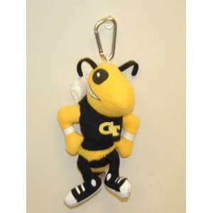 Georgia Tech Yellow Jackets Team Mascot Plush Key Chain/Backpack Clip 