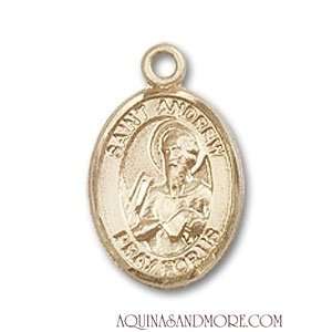  St. Andrew the Apostle Small 14kt Gold Medal Jewelry