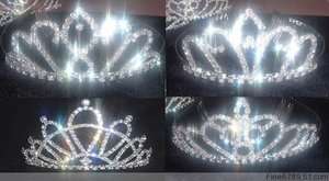 Wholesale 6pcs Noble Crystal Rhinestone L TIARA Crowns  