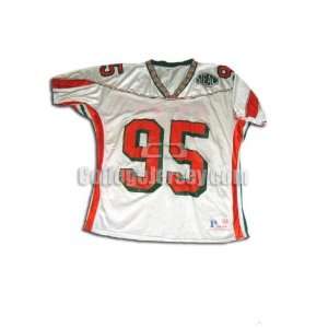 White No. 95 Game Used Florida A&M All Pro Image Football Jersey (SIZE 