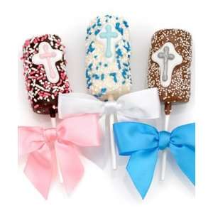  Christening Chocolate Dipped Marshmallows Favors