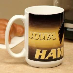 Iowa Hawkeyes White 15oz. Ceramic Mug