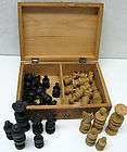 Lovely Old English CHESS Play Game SET with WOOD BOX 2 3/4 KINGS