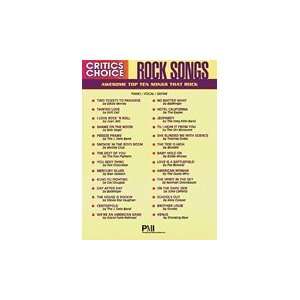  Critics Choice Rock Songs   Piano/Vocal/Guitar Songbook 