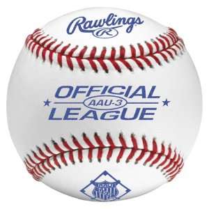  Rawlings AAU3 Official League AAU Baseballs WHITE W/ RED 