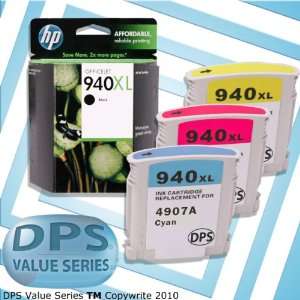  DPS © 940XL HP Genuine Black & Remanufactured Color set 