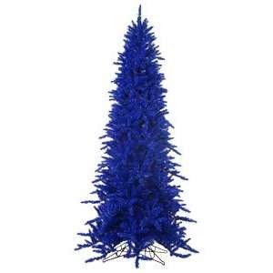  7 FT BLUE CASHMERE SLIM PENCIL NARROW ARTIFICIAL TREE 