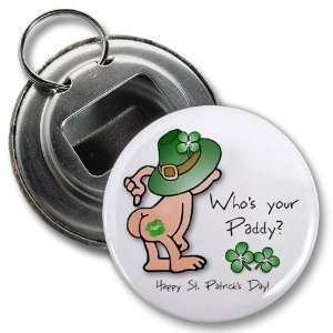 Creative Clam Whos Your Paddy St Patricks Day 2.25 Inch Button Style 