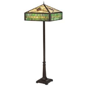  64.5H Green Pine Branch Mission Floor Lamp