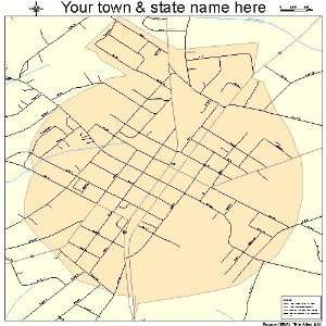  Street & Road Map of Iva, South Carolina SC   Printed 