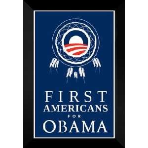 Barack Obama 27x40 FRAMED First Americans Poster   2008  