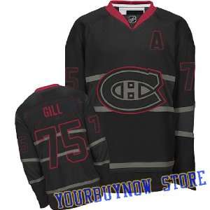  #75 Montreal Canadiens Black Ice Jersey Hockey Jersey (Logos, Name 