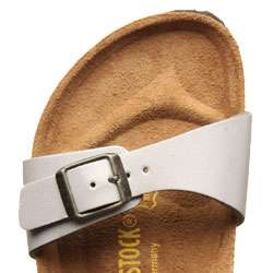 Birkenstock Womens Sydney White Leather Sandals  