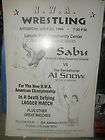 NWA Wrestling Sabu vs. Al Snow 1994 Poster Michigan Autographed By 