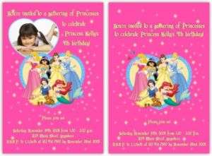DISNEY PRINCESS Birthday Invitation CUSTOM   U Print  