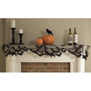  Heritage Lace Halloween Going Batty Mantle Scarf 60 x 20 