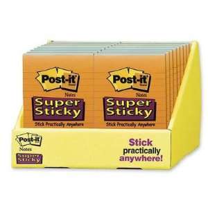 3M 46453SSANT Post it Pads, Super Sticky, 4 in.x6 in., 3/PK, 18PK/DS 