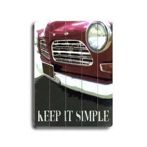  Keep it Simple Vintage Wood Sign 