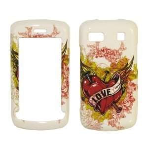  White Love Tattoo Design Snap On Cover Hard Case Cell 