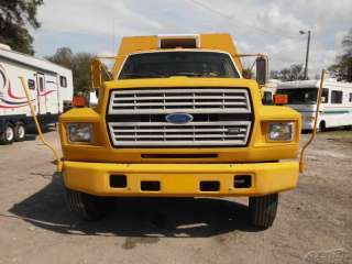 1989 Ford F800 Elgin Crosswind Side Sweeper Dump Truck in Commercial 