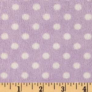  60 Wide Minky Cuddle Polka Dot Lavender Fabric By The 