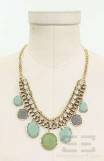 Bansri Gold Chain Crystal & Green Drop Jewels Necklace  