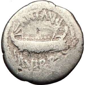 MARK ANTONY lover of CLEOPATRA  Actium LEGION Silver Roman Coin 