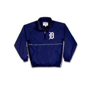  Detroit Tigers 2005 MLB Elevation Gamer 1/4 Zip Pullover Jacket 