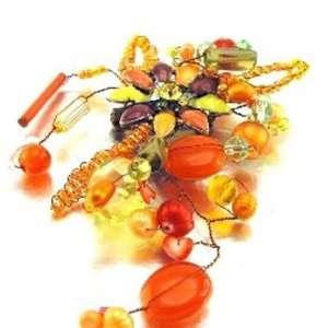  Brooch french touch Les Romantiques orange. Jewelry