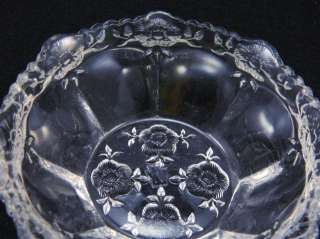 RARE & Early 1910 WESTMORELAND Floral COLONIAL Glass BERRY Fruit BOWL 