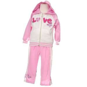   Clothes Pink Love Jogging Suit Outfit Girl 12 24M Royal Wear Baby