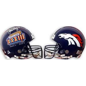 John Elway Denver Broncos Super Bowl XXXIII Horse Logo Autographed 