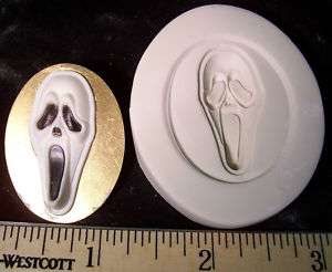 Scream Mask Cameo Hard Clay Mold Goth Halloween  