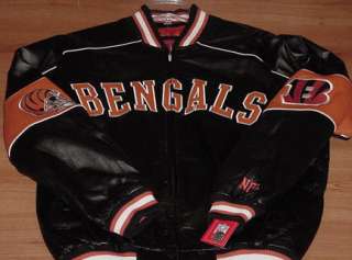 Cincinnati Bengals Leather Jacket Large Specialty NFL  