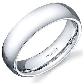   Fit Platinum Finish Mens Cobalt Wedding Band Ring Sizes 8 to 13  Peora