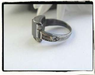 OLD VINTAGE VICTORIAN STERLING SILVER 925 BLACK MOURNING BABY RING 3.5 