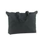 BAGedge 12 oz. Canvas Zippered Book Tote   BLACK   OS