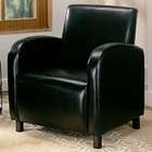 Coaster Dark brown leather like vinyl accent chair