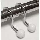 Zenith 98NNMV 12 Count Chrome With Satin Nickel Ball Shower Curtain 
